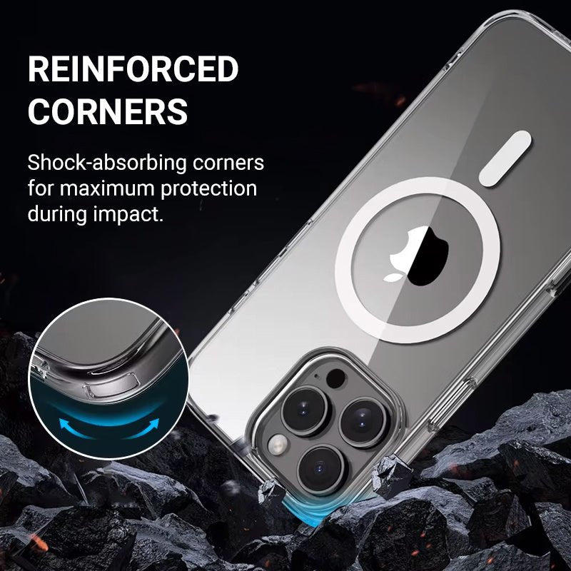 Crong iPhone 16 Clear Mag Cover - Σκληρή Θήκη με Πλαίσιο Σιλικόνης και MagSafe - Clear