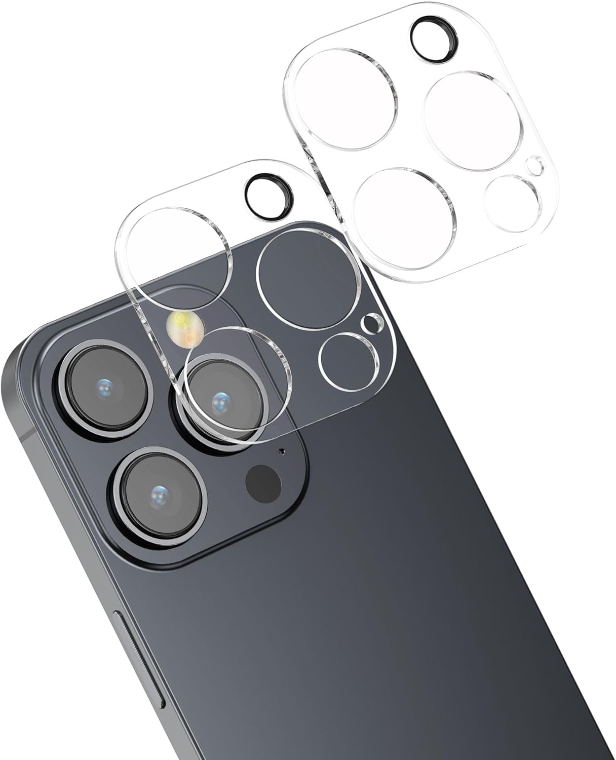 KW iPhone 15 Pro Real Glass Αντιχαρακτικό Γυαλί για την Κάμερα - 2 Τεμάχια - Διάφανα - 62004.1