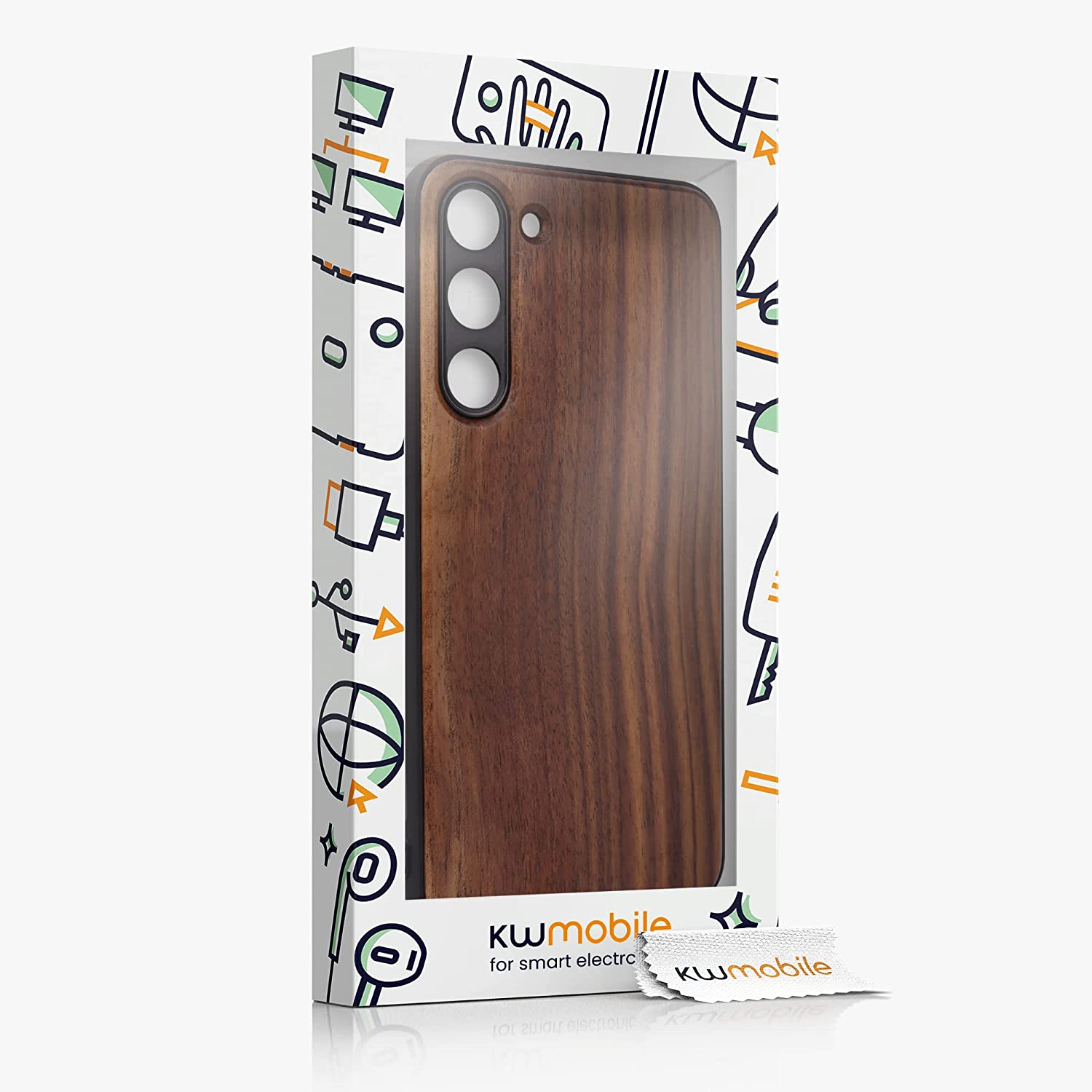 KW Samsung Galaxy S23+ Θήκη από Φυσικό Ξύλο - Dark Brown - 60295.18