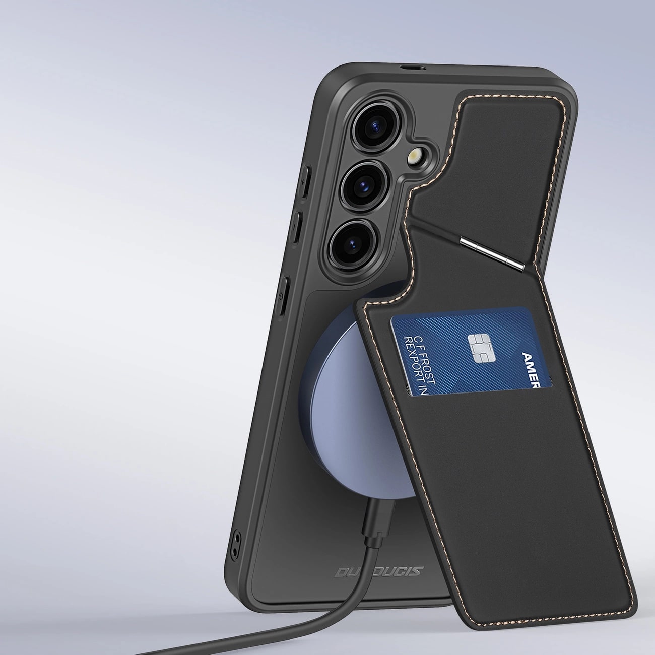 Dux Ducis Samsung Galaxy S24+ Rafi II Mag Anti - RFID Θήκη με Υποδοχή για Κάρτες / Stand και MagSafe - Black