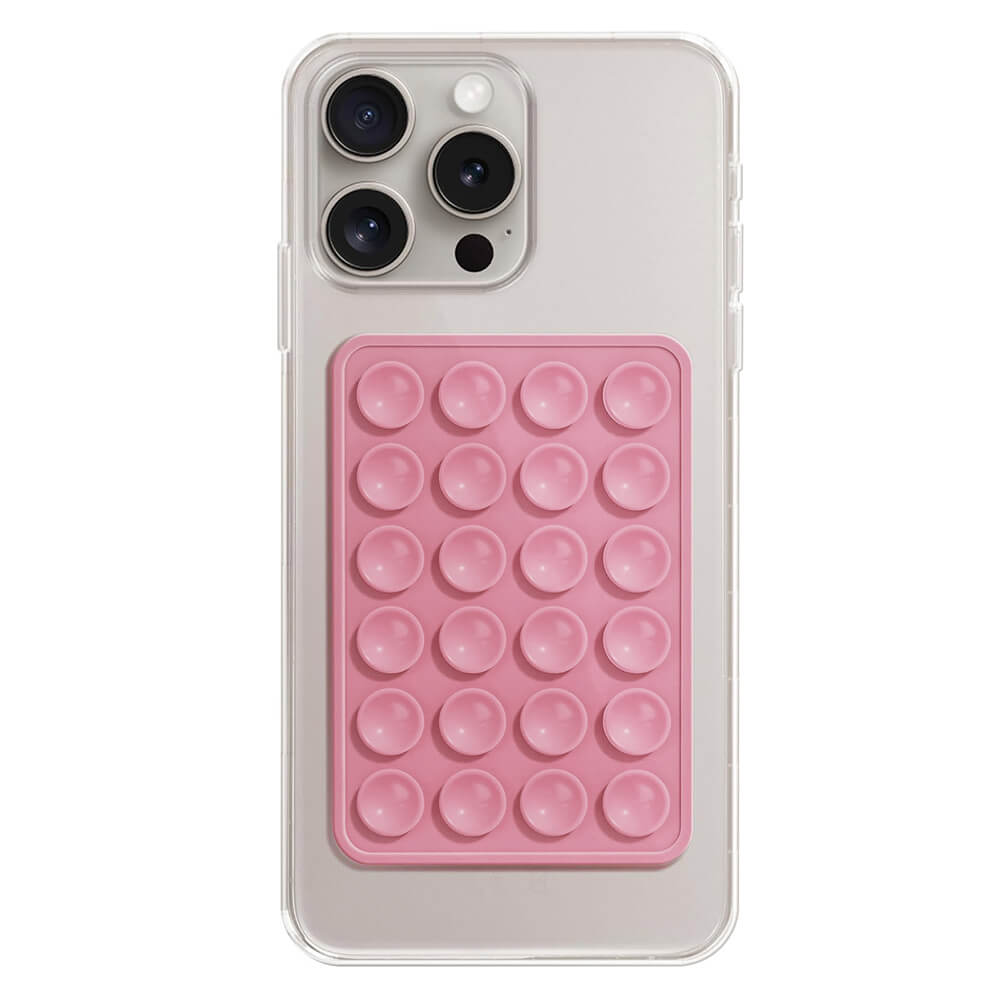 Techsuit Phone Holder Αξεσουάρ Στερέωσης Κινητού με Ενσωματωμένες Βεντούζες - Coral Pink