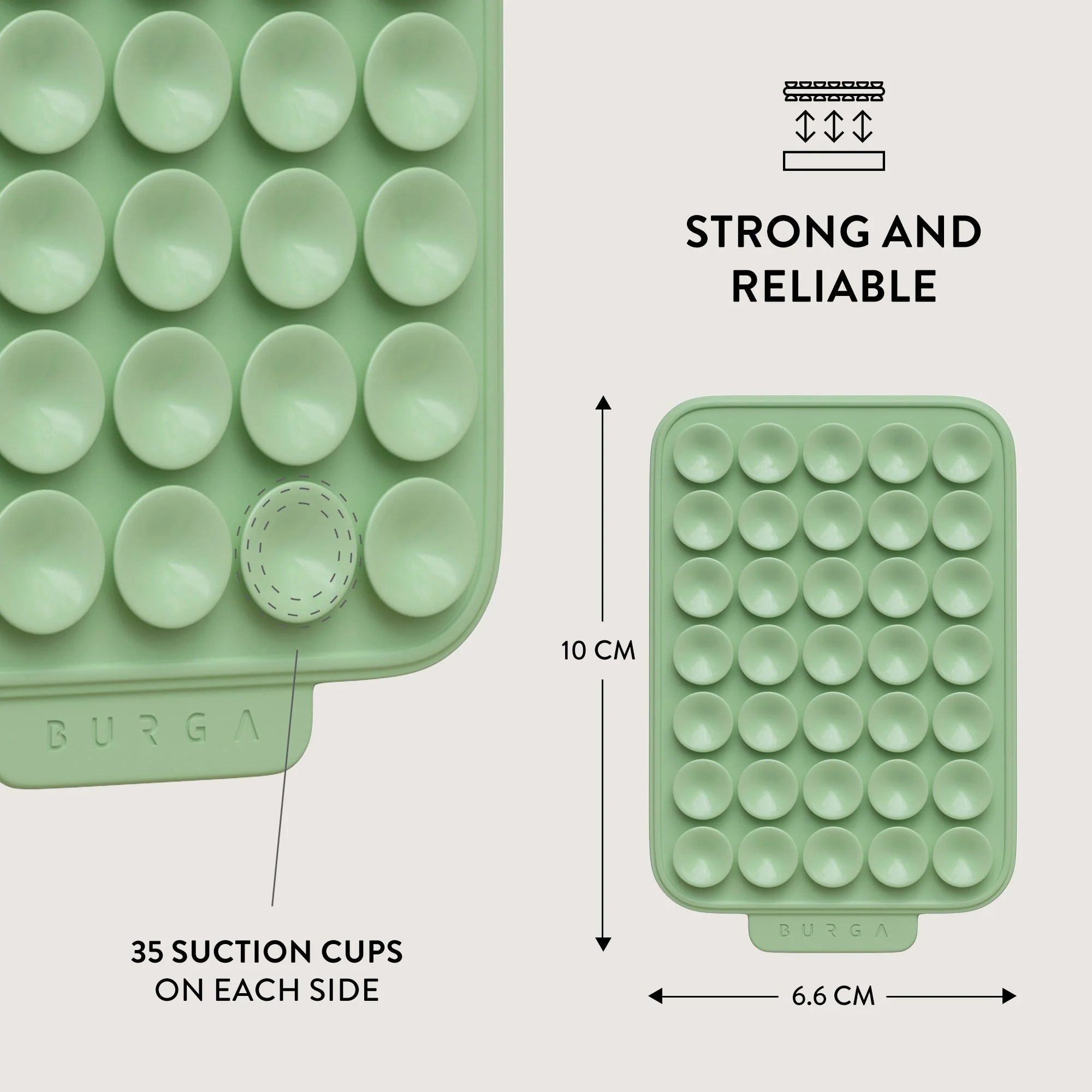 Burga StickPad Αξεσουάρ Στερέωσης Κινητού με Ενσωματωμένες Βεντούζες - Mint