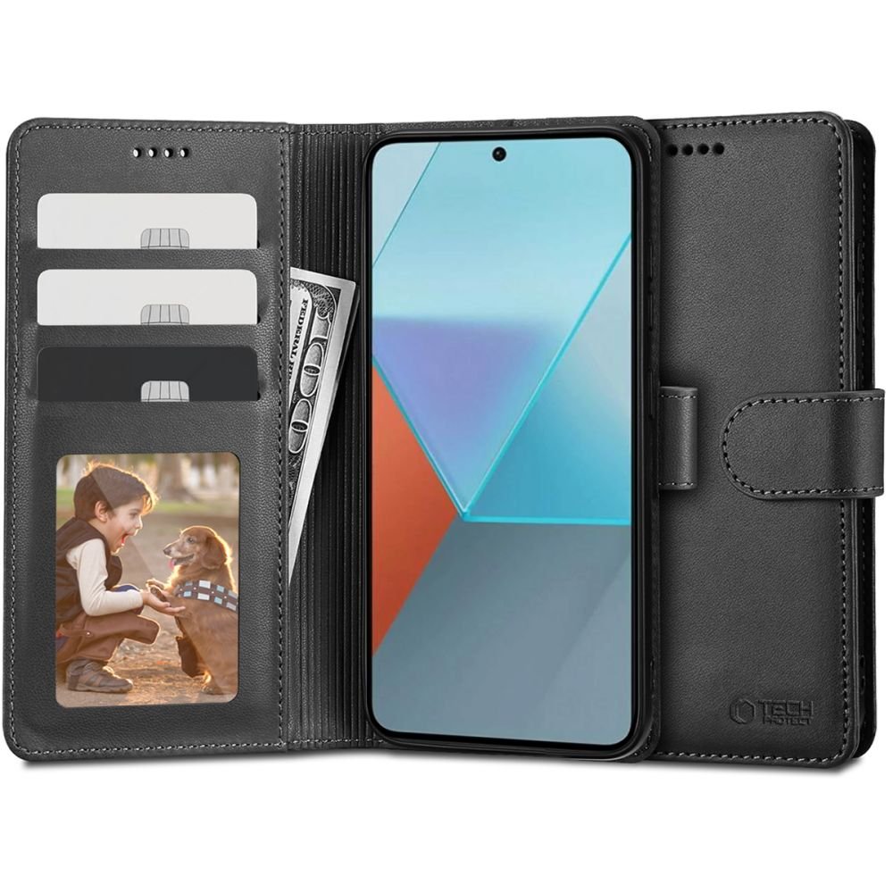 Tech - Protect Xiaomi Redmi Note 13 4G Θήκη Πορτοφόλι Stand από Δερματίνη - Black