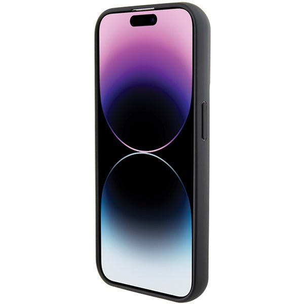 Karl Lagerfeld iPhone 15 Pro Max - Glitter Choupette Logo Metal Logo Σκληρή Θήκη με Πλαίσιο Σιλικόνης - Silver - KLHCP15XGCNPSG