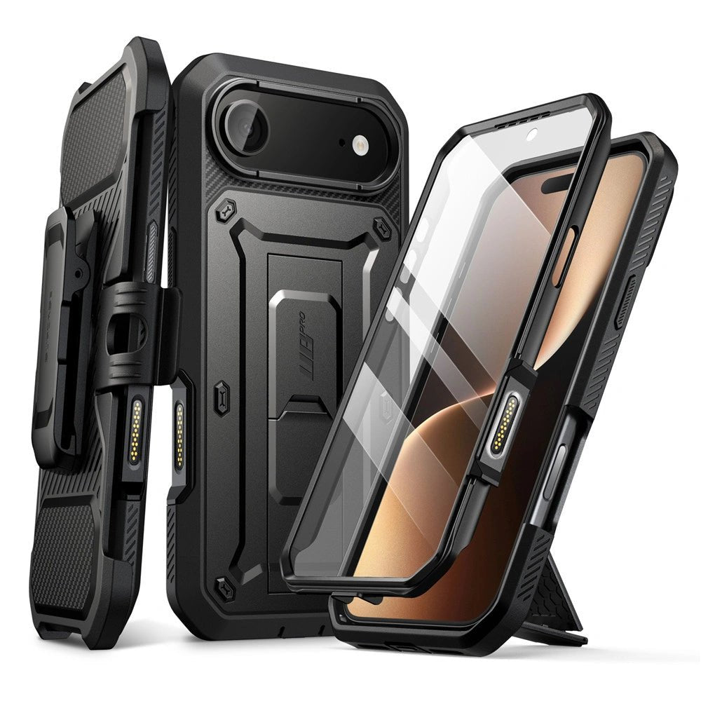 Supcase iPhone Air - Unicorn Beetle Pro - Σκληρή Θήκη με Προστασία Οθόνης και Stand - Black