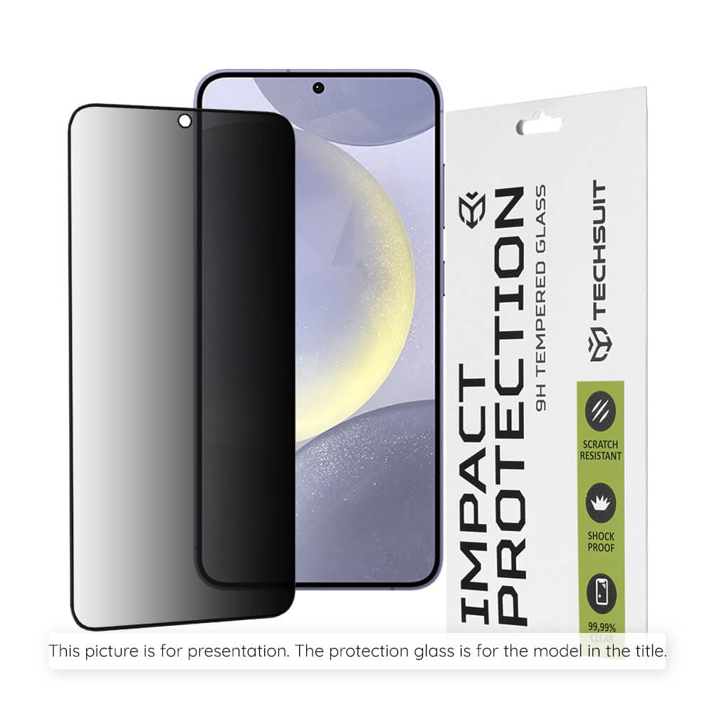 Techsuit Samsung Galaxy S25 Edge 9H 111D Privacy 0.33mm Full Screen Full Glue Tempered Glass Αντιχαρακτικό Γυαλί Οθόνης - Black