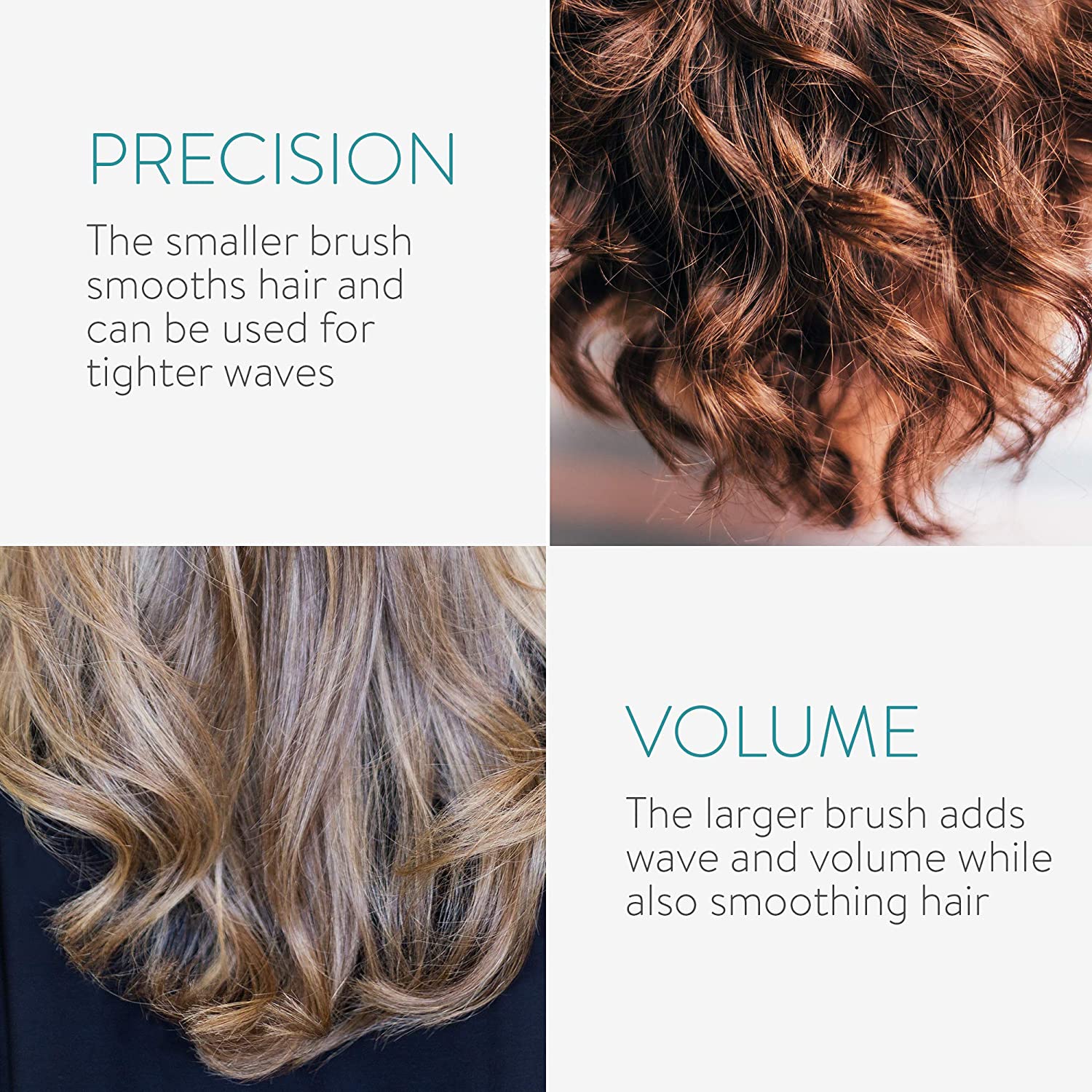 Navaris Σετ με 2 Στρόγγυλες Ξύλινες Βούρτσες Μαλλιών - Brown - 51356.01