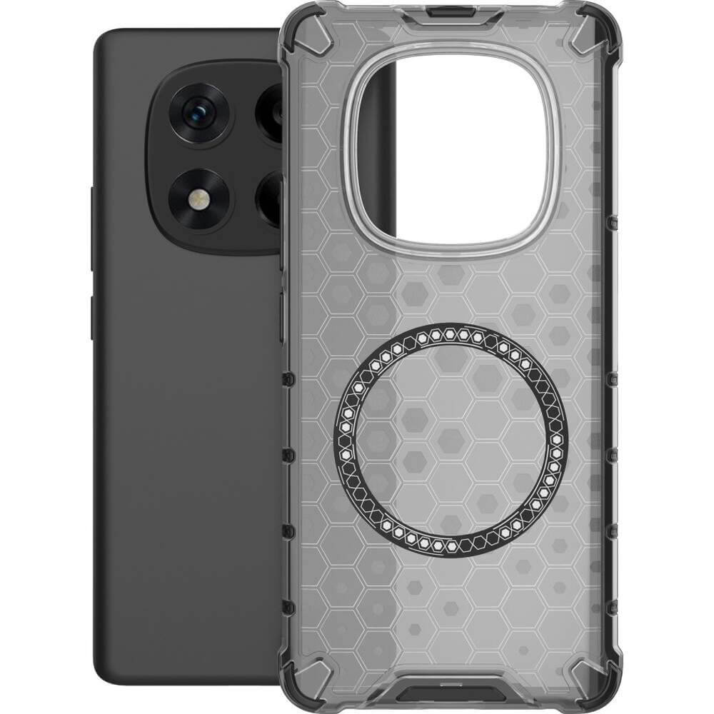 Techsuit Xiaomi Redmi Note 14 Pro 4G Honeycomb Shield MagSafe Σκληρή Θήκη με Πλαίσιο Σιλικόνης - Black