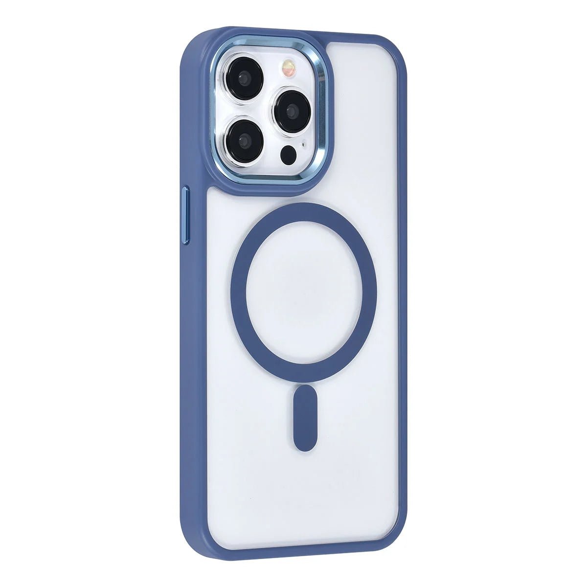 Tuniq iPhone 15 Pro Max - MagSafe Σκληρή Θήκη με Πλαίσιο Σιλικόνης - Μπλε / Διάφανη