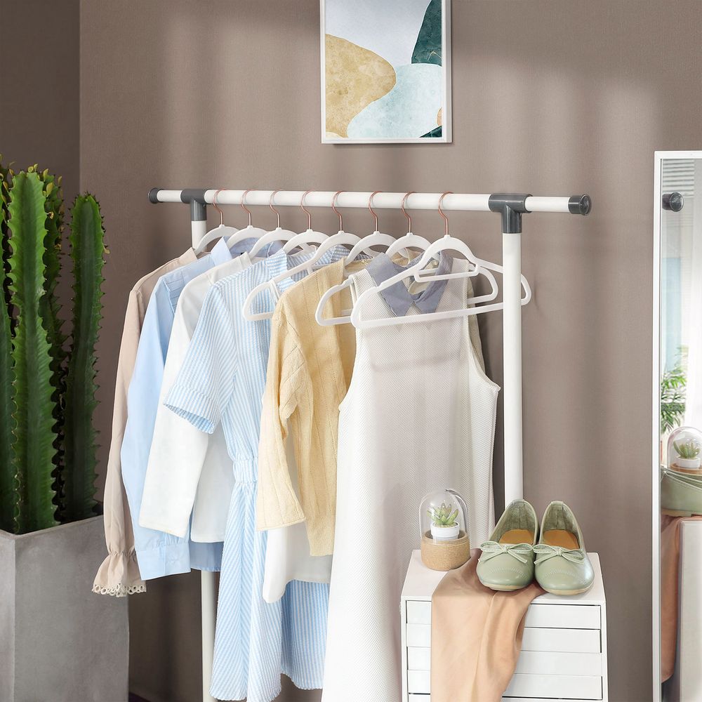 Songmics Σετ με 30 Βελούδινες Κρεμάστρες Ρούχων - Rose Gold / White - CRF021W01