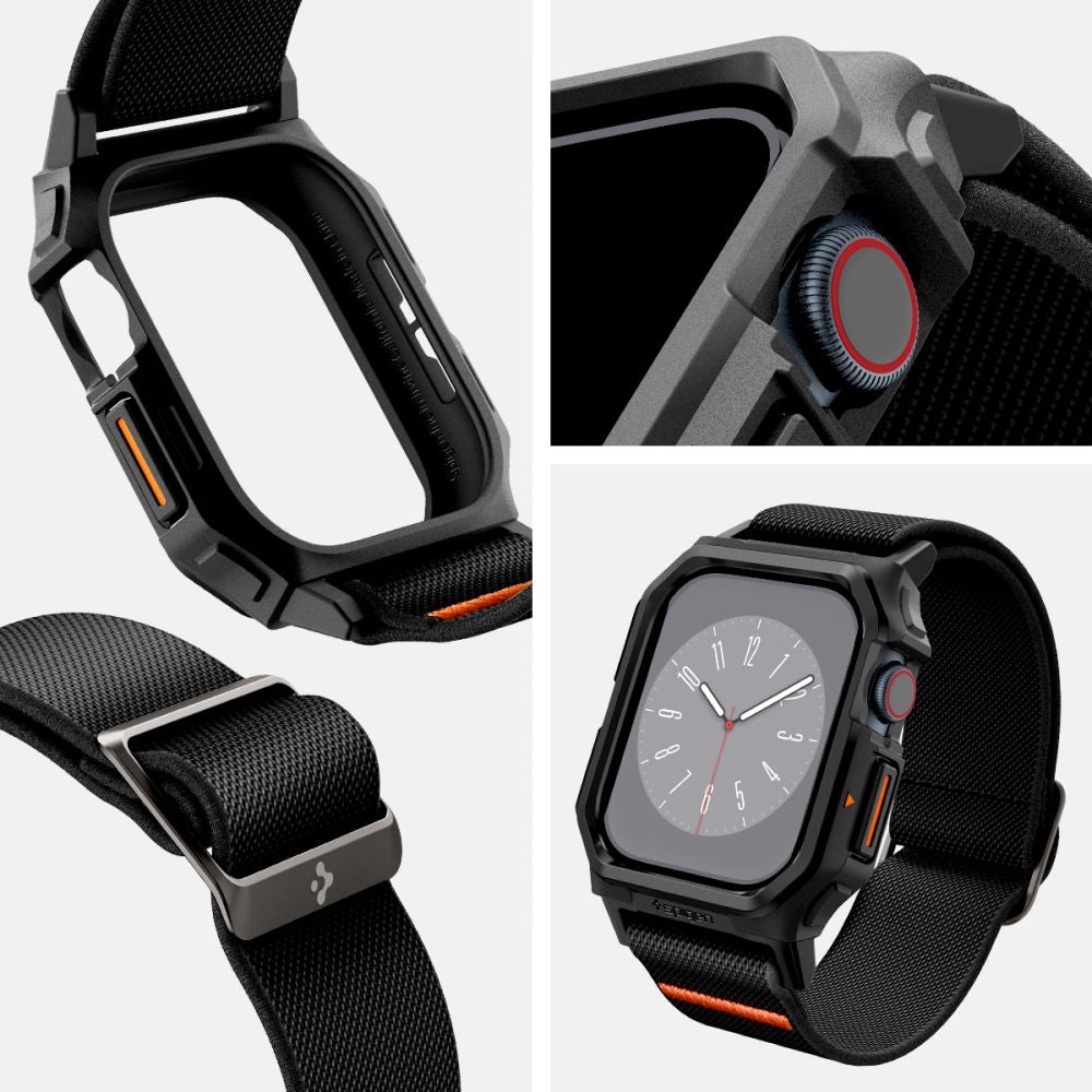 Spigen Λουράκι Apple Watch 10/11 - 46mm με Θήκη Προστασίας Lite Fit Pro - Matte Black