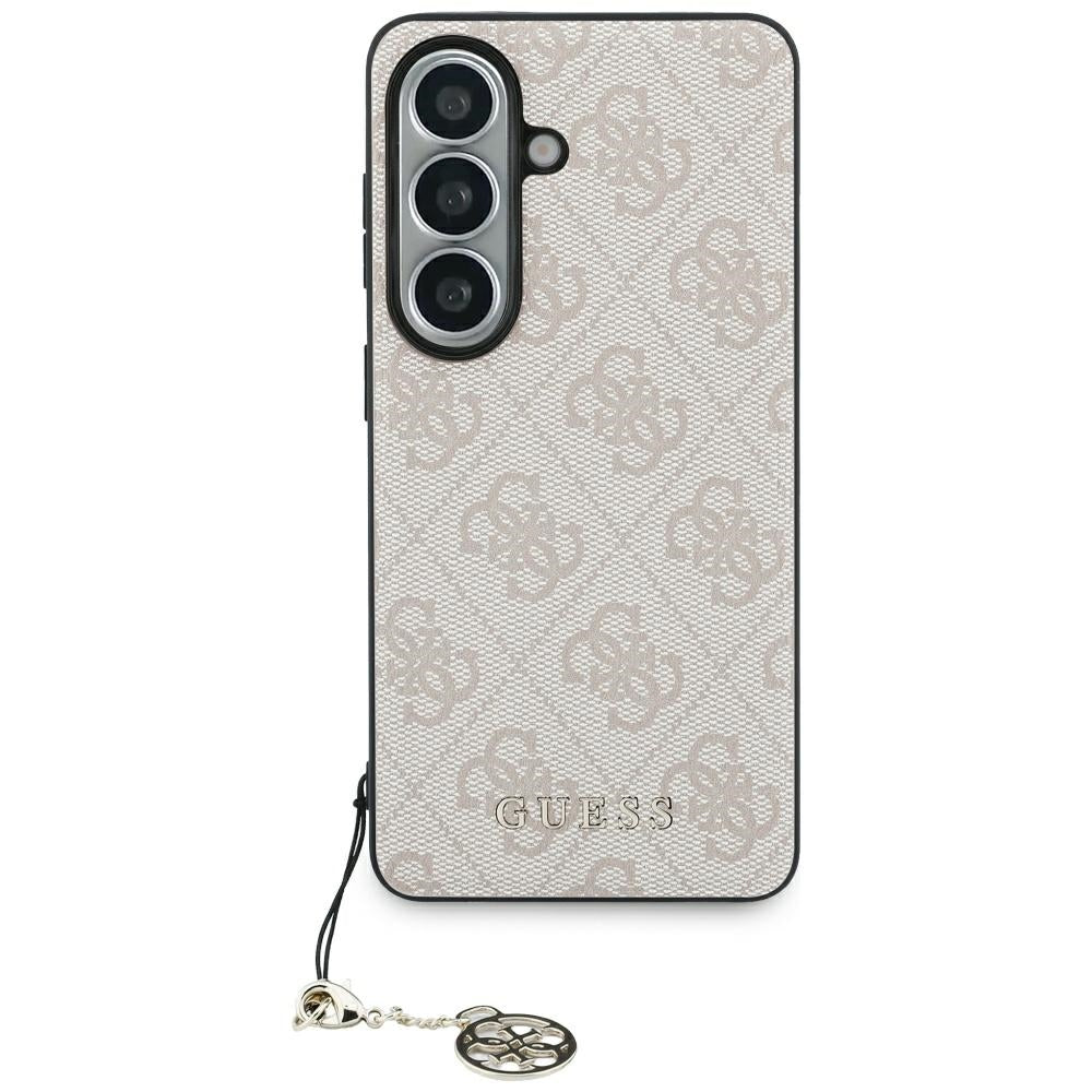 Guess Samsung Galaxy S26 - Θήκη με Επένδυση Συνθετικού Δέρματος και MagSafe - 4G Classic Logo Charm MagSafe - Pink