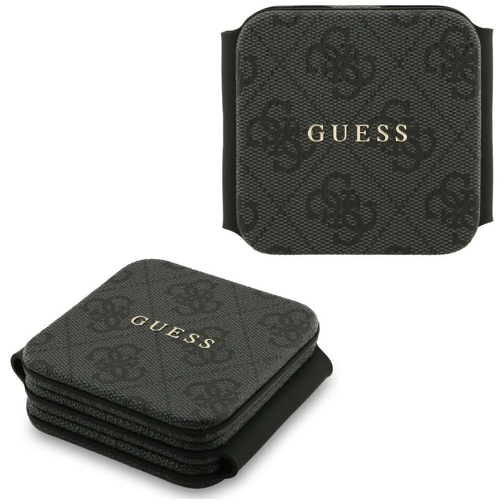 Guess 3in1 Αναδιπλούμενος Ασύρματος Μαγνητικός Φορτιστής MagSafe 15W - 4G - Black