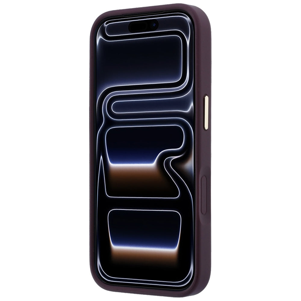 Guess iPhone 18 Pro Max / iPhone 17 Pro Max - Σκληρή Θήκη με Επένδυση Συνθετικού Δέρματος MagSafe - Saffiano Peony and Ring - Burgundy