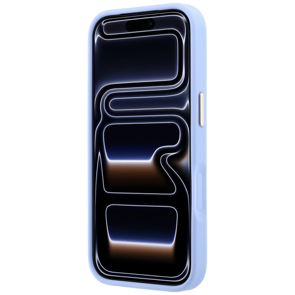 Guess iPhone 18 Pro / iPhone 17 Pro - Σκληρή Θήκη με Επένδυση Συνθετικού Δέρματος MagSafe - Saffiano Peony and Ring - Light Blue