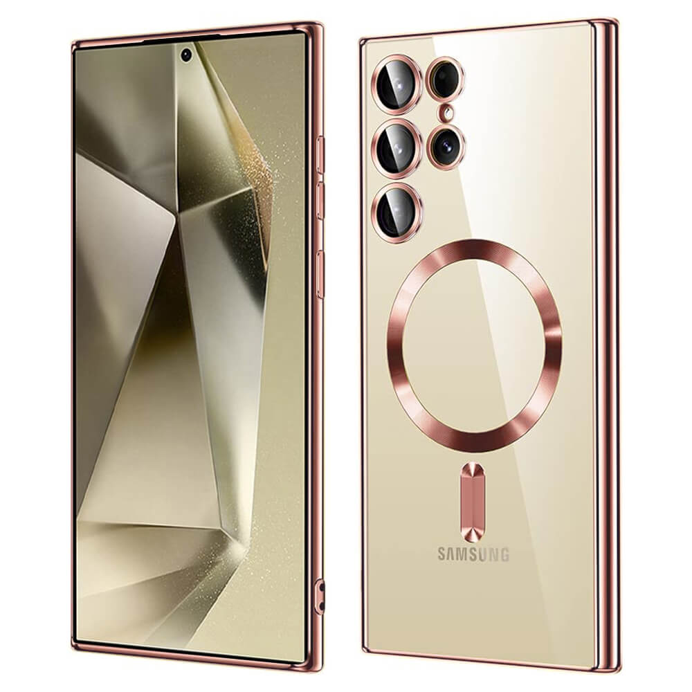 Techsuit Samsung Galaxy S24 Ultra - Luxury Crystal MagSafe - Θήκη Σιλικόνης - Pink