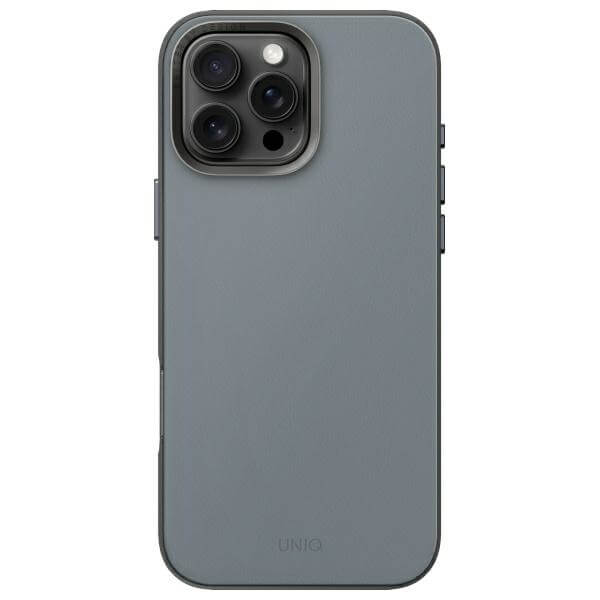 Uniq iPhone 16 Pro Max - Lyden DS - Σκληρή Θήκη με Επένδυση Συνθετικού Δέρματος και MagSafe - Washed Blue / Black