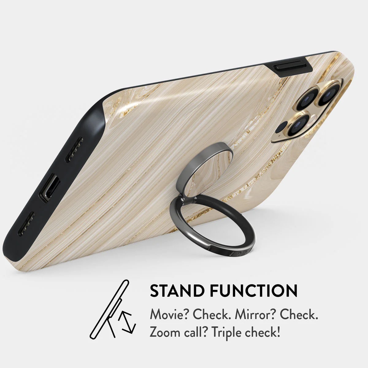Burga Ring Holder - Δαχτυλίδι Συγκράτησης Κινητού - Βάση Στήριξης - Gunmetal - Full Glam