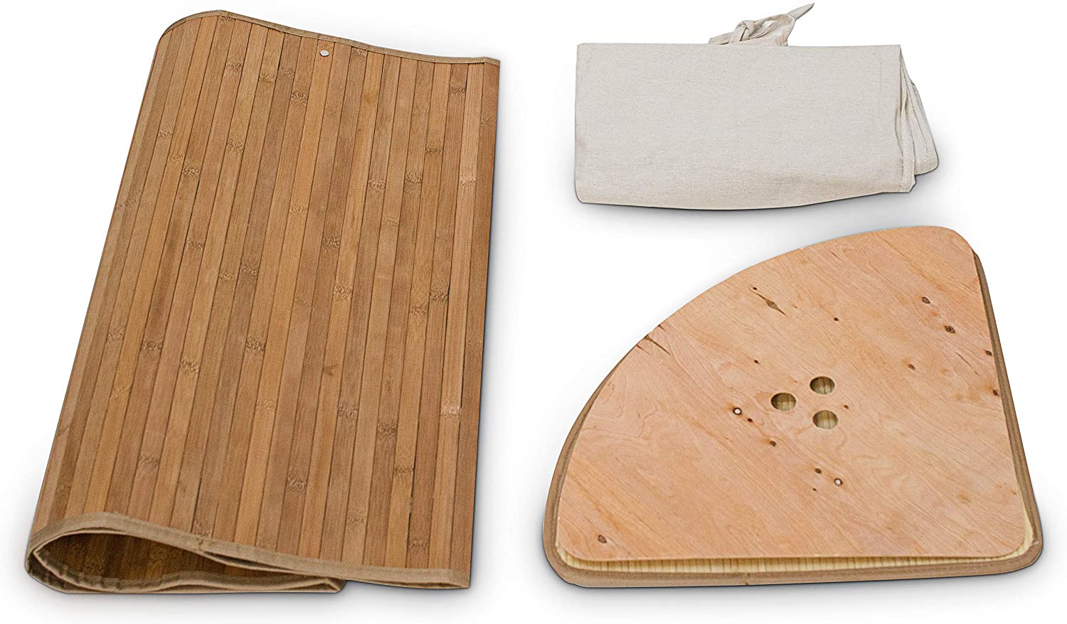 Relaxdays Καλάθι Απλύτων από Μπαμπού με Καπάκι - Natural / White - 4052025046798