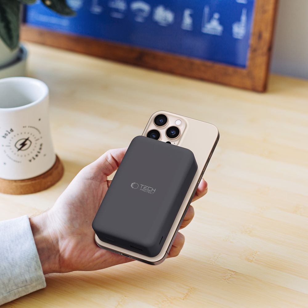 Tech - Protect PB12 Lifemag MagSafe PowerBank Μαγνητικό PowerBank Κινητού 20000 mAh - Black