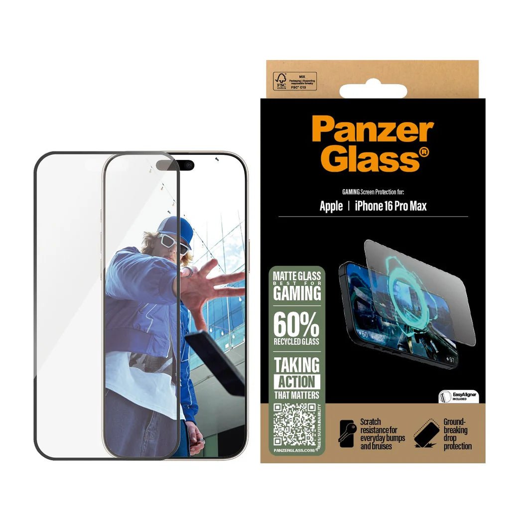 PanzerGlass iPhone 16 Pro Max Gaming Ultra - Wide Fit Full Screen Αντιχαρακτικό Γυαλί Οθόνης - Black