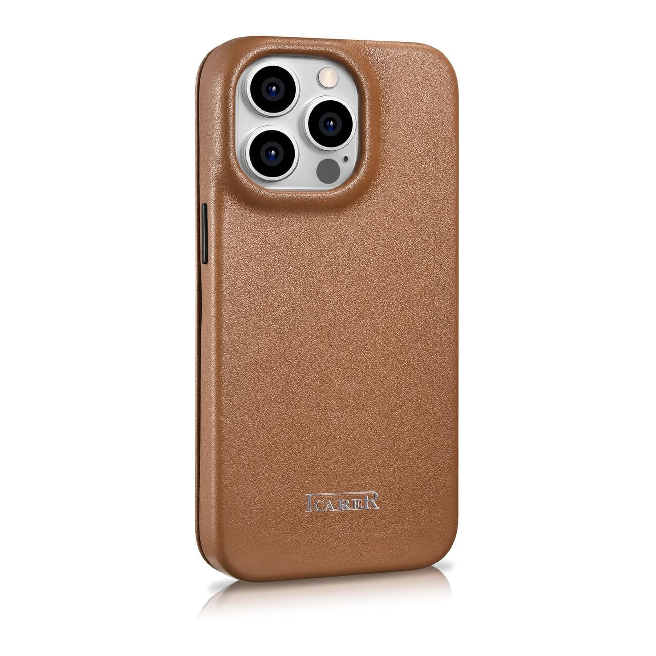 iCarer iPhone 14 Pro Max CE Premium Leather Folio Θήκη Βιβλίο από Γνήσιο Δέρμα με MagSafe - Brown