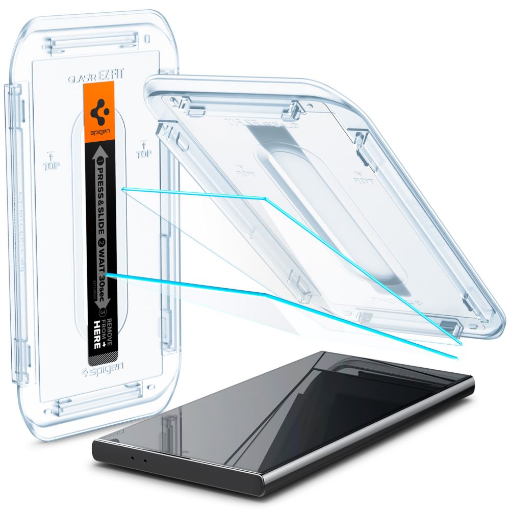 Spigen Samsung Galaxy S24 Ultra Glas.TR EZ Fit 0.2mm 2.5D 9H Tempered Glass Αντιχαρακτικό Γυαλί Οθόνης - 2 Τεμάχια - Clear - AGL07495