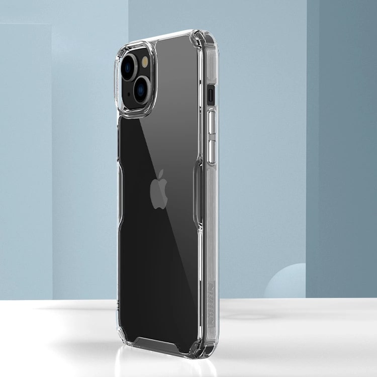 Nillkin iPhone 15 Nature Pro - Σκληρή Θήκη με Πλαίσιο Σιλικόνης - Διάφανη