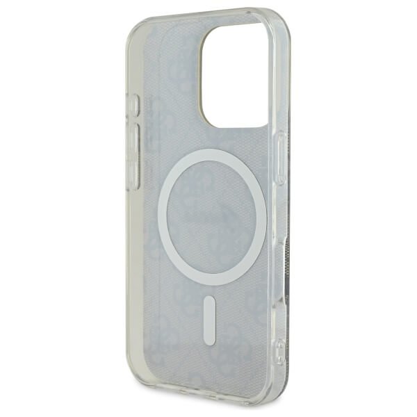 Guess iPhone 16 Pro Max IML 4G MagSafe Σκληρή Θήκη με Πλαίσιο Σιλικόνης και MagSafe - Brown - GUHMP16XH4STW