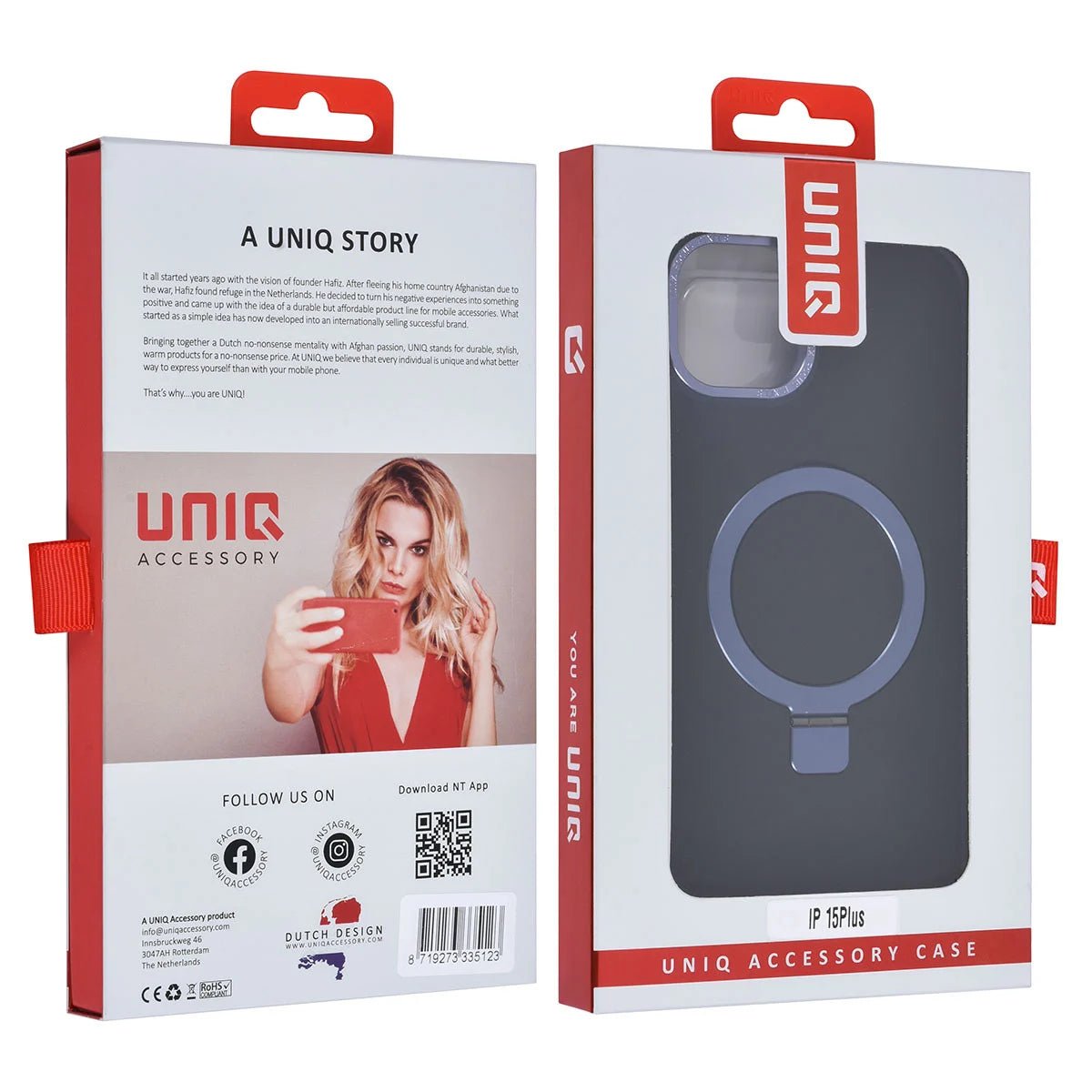 Tuniq iPhone 15 Plus / 14 Plus - MagSafe Σκληρή Θήκη με Δαχτυλίδι Συγκράτησης - Blue