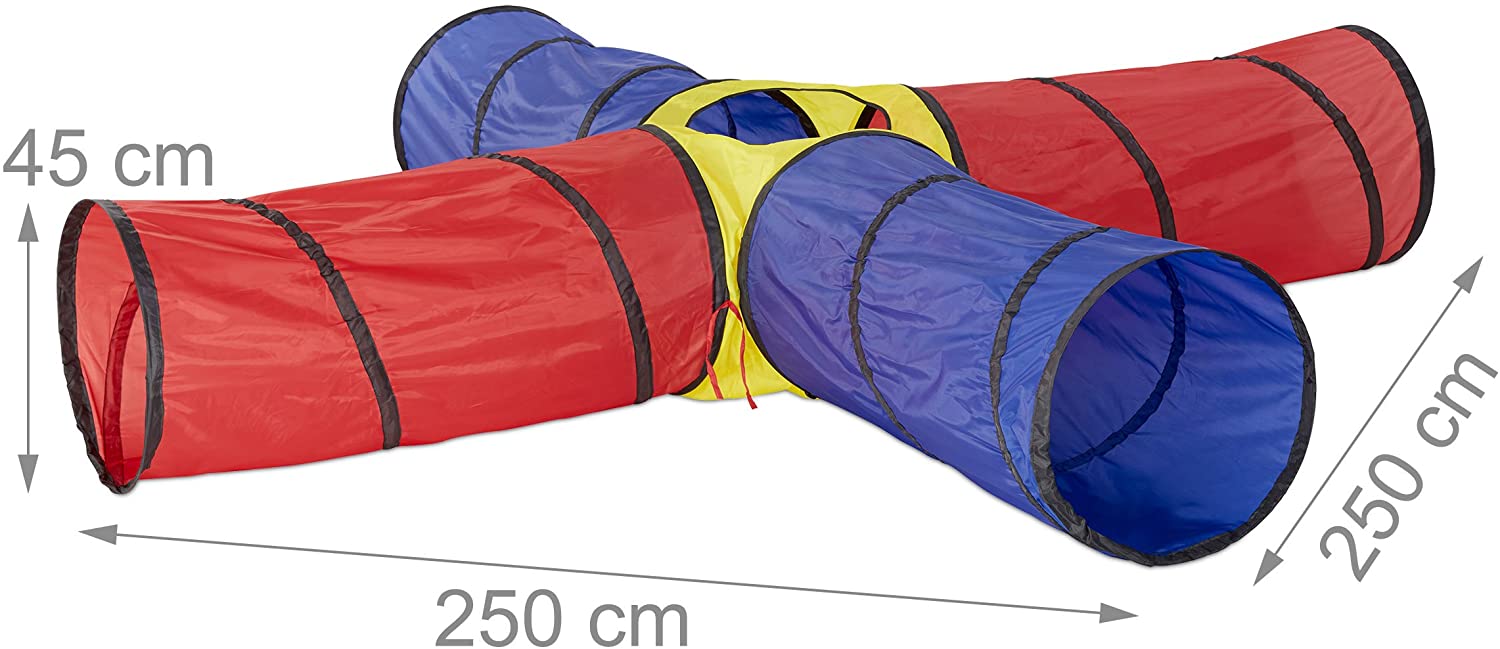 Relaxdays XXL Παιδικό Παιχνίδι Τούνελ - Multi - Coloured - 4052025224677