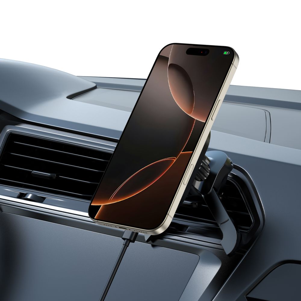 Tech - Protect MM15W - V5 Μαγνητική Βάση για τον Αεραγωγό του Αυτοκινήτου με Ασύρματη Φόρτιση MagSafe 15W - Black