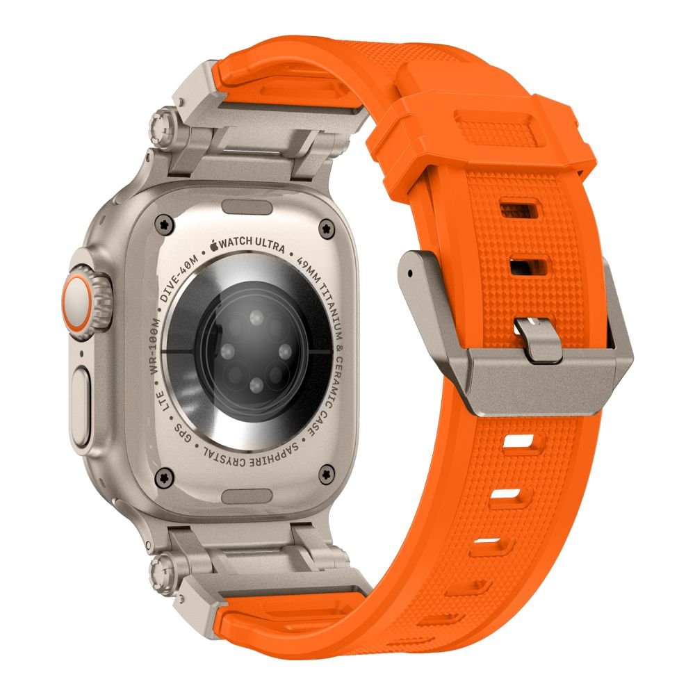 Tech - Protect Λουράκι Apple Watch 4/5/6/7/8/9/10/11 - SE (1/2/3) - ULTRA (1/2/3) - 44/45/46/49mm Delta Pro Λαστιχένιο - Orange / Titanium
