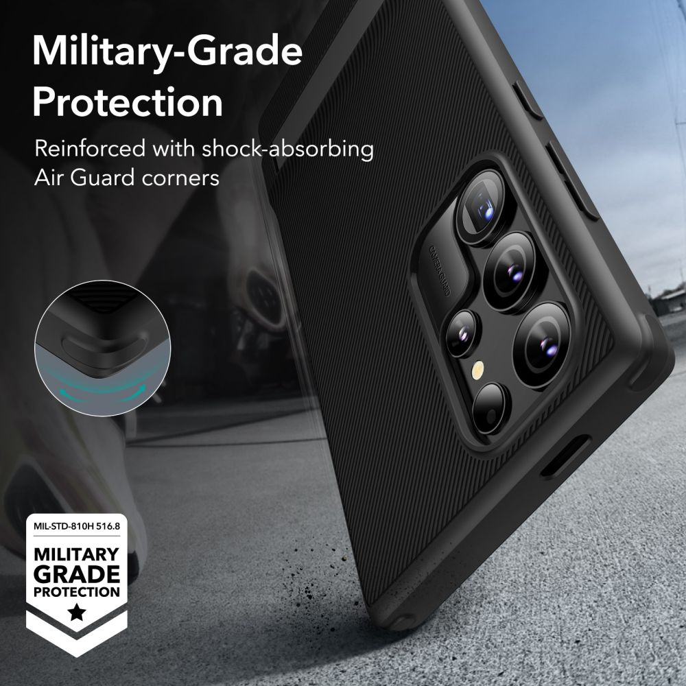 ESR Samsung Galaxy S24 Ultra Air Shield Boost Σκληρή Θήκη με Πλαίσιο Σιλικόνης και Stand - Black