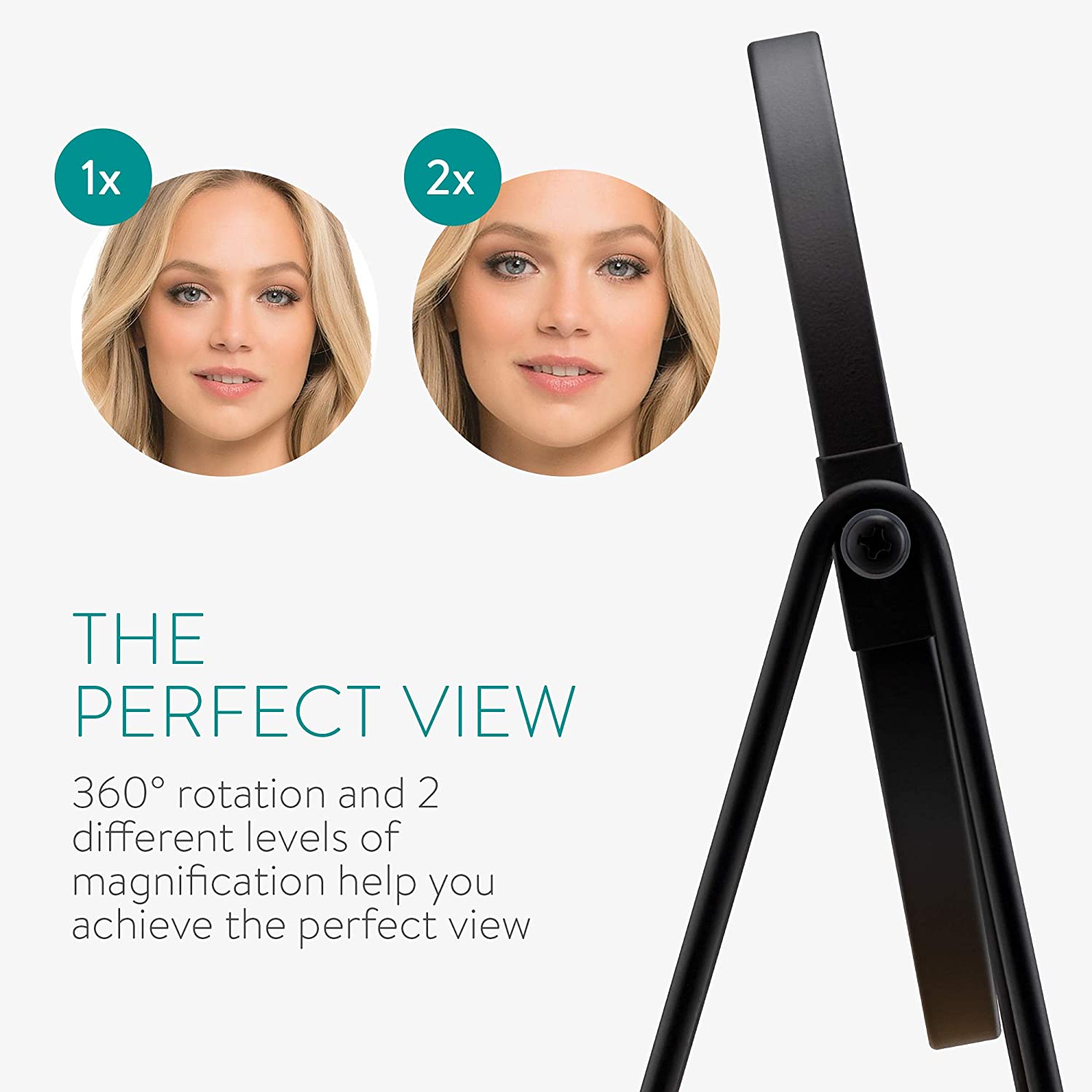 Navaris Καθρέπτης Μακιγιάζ με Βάση για Κοσμήματα - Black - 53217.01