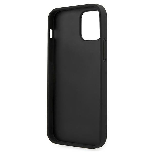 US Polo iPhone 12 / iPhone 12 Pro Embroidery Collection Θήκη με Επένδυση Συνθετικού Δέρματος - Black - USHCP12MPUGFLBK