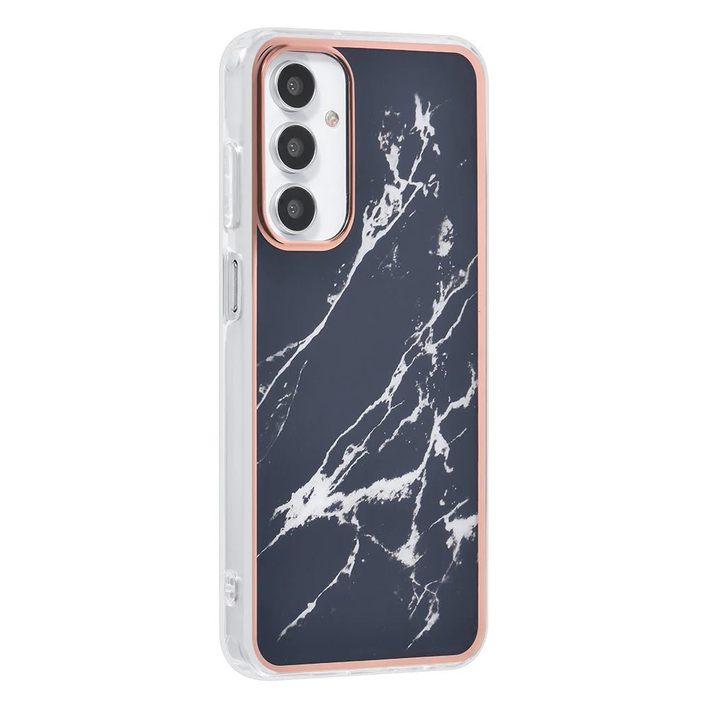 Tuniq Samsung Galaxy A25 5G - Σκληρή Θήκη με Πλαίσιο Σιλικόνης - Σχέδιο Μάρμαρο - Μαύρη