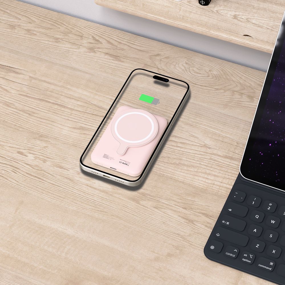 Tech - Protect PB10 Lifemag MagSafe PowerBank Μαγνητικό PowerBank Κινητού 5000 mAh - Pink