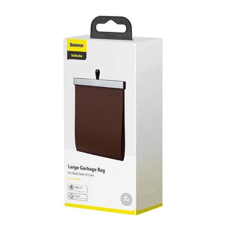 Baseus Large Garbage Bag - Τσάντα Απορριμάτων για τα Πίσω Καθίσματα του Αυτοκινήτου - Brown - CRLJD - A08