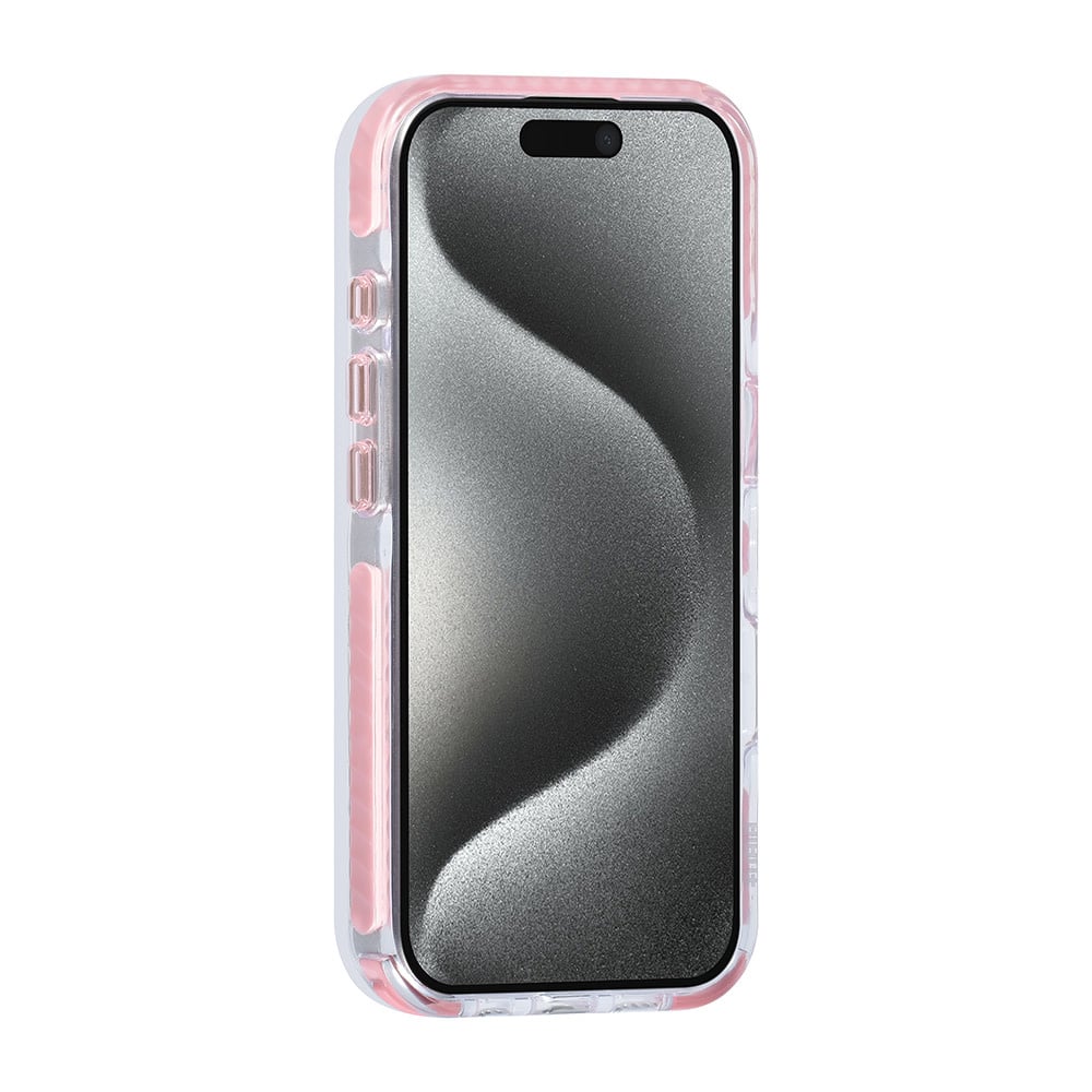 Tuniq iPhone 16 Pro - MagSafe Σκληρή Θήκη με Πλαίσιο Σιλικόνης και Λουράκι - Διάφανη / Pink