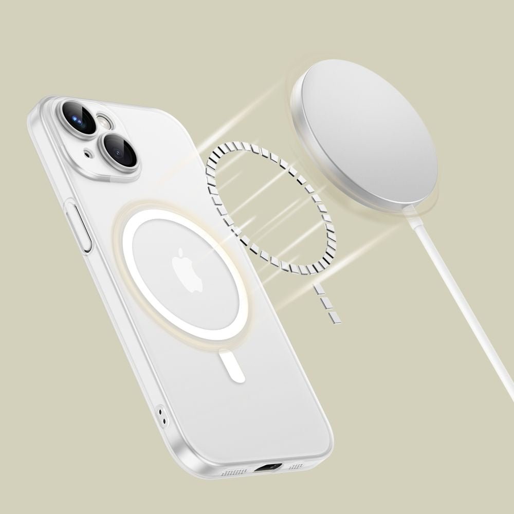 Tech - Protect iPhone 15 MagSlim - Σκληρή Θήκη με MagSafe - Matte / White