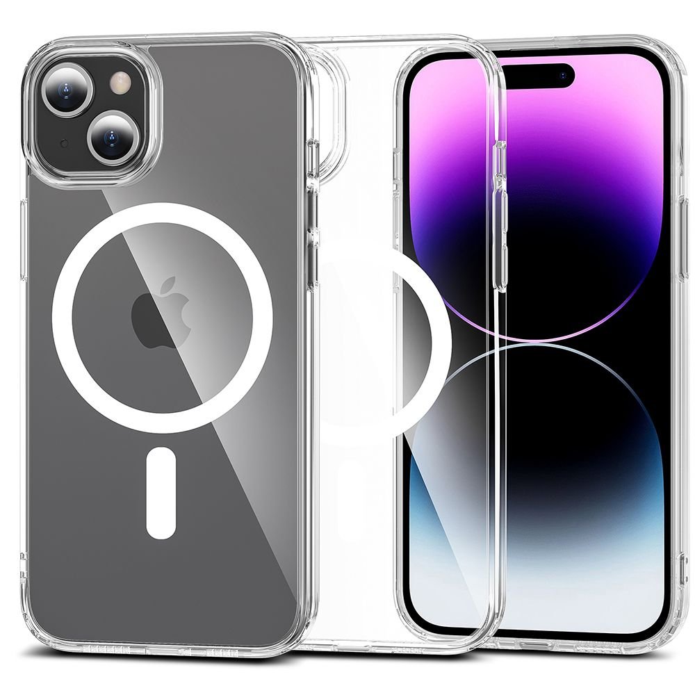 Tech - Protect iPhone 15 Plus Flexair Hybrid MagSafe Σκληρή Θήκη με Πλαίσιο Σιλικόνης και MagSafe - Διάφανη