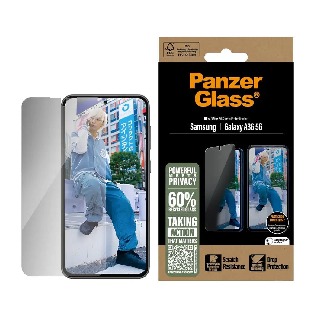 PanzerGlass Samsung Galaxy A36 5G Privacy Ultra - Wide Fit Full Screen Αντιχαρακτικό Γυαλί Οθόνης - Black