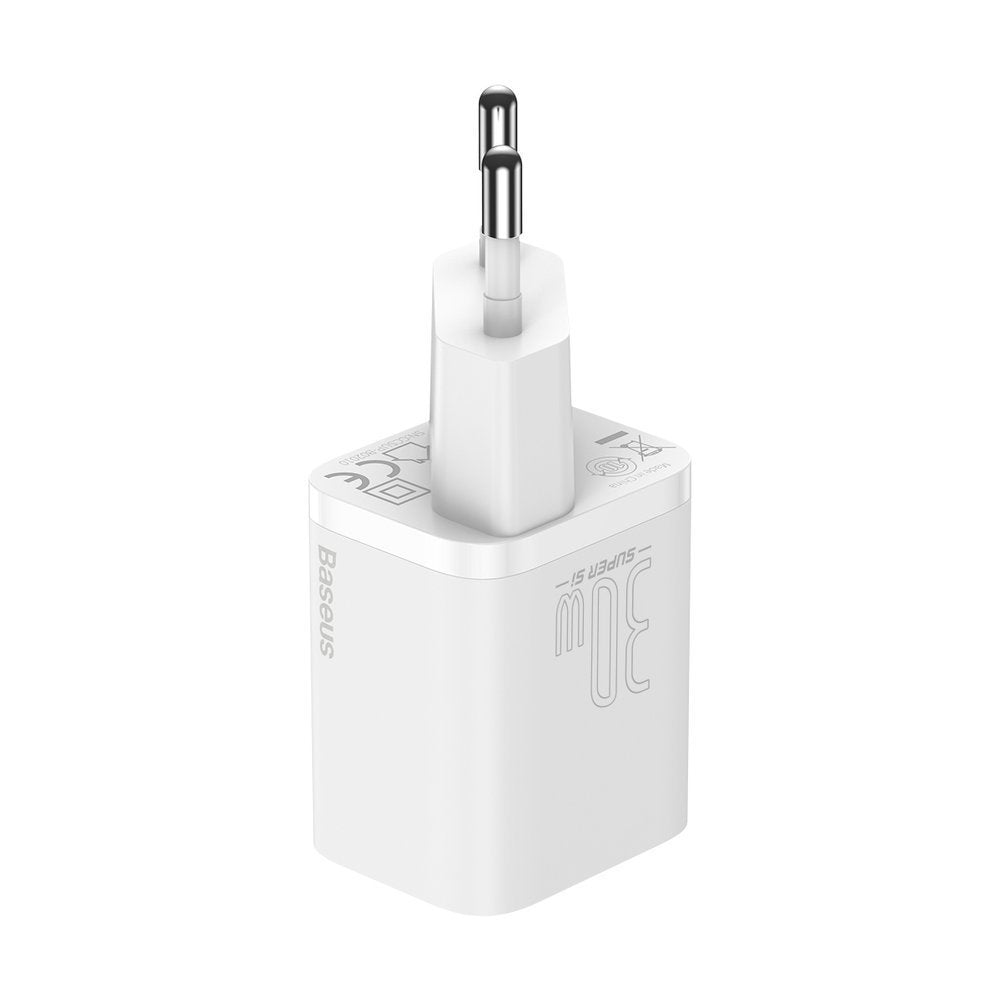 Baseus Super Si 1C PD 30W Οικιακός Φορτιστής με Θύρα Type - C - White - CCSUP - J02