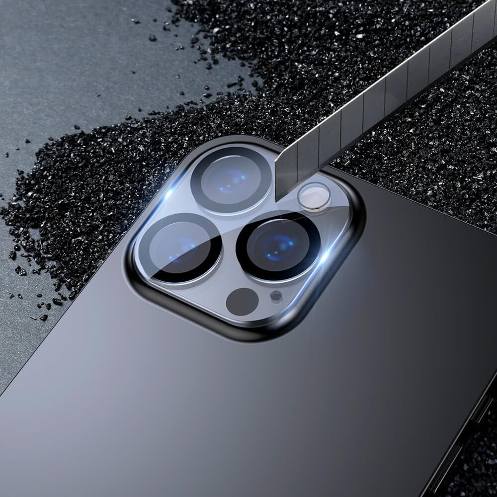 Baseus iPhone 13 Pro / iPhone 13 Pro Max Full Frame Lens Film 0.3mm - Αντιχαρακτικό Γυαλί για την Κάμερα - 2 Τεμάχια - Clear - SGQK000102