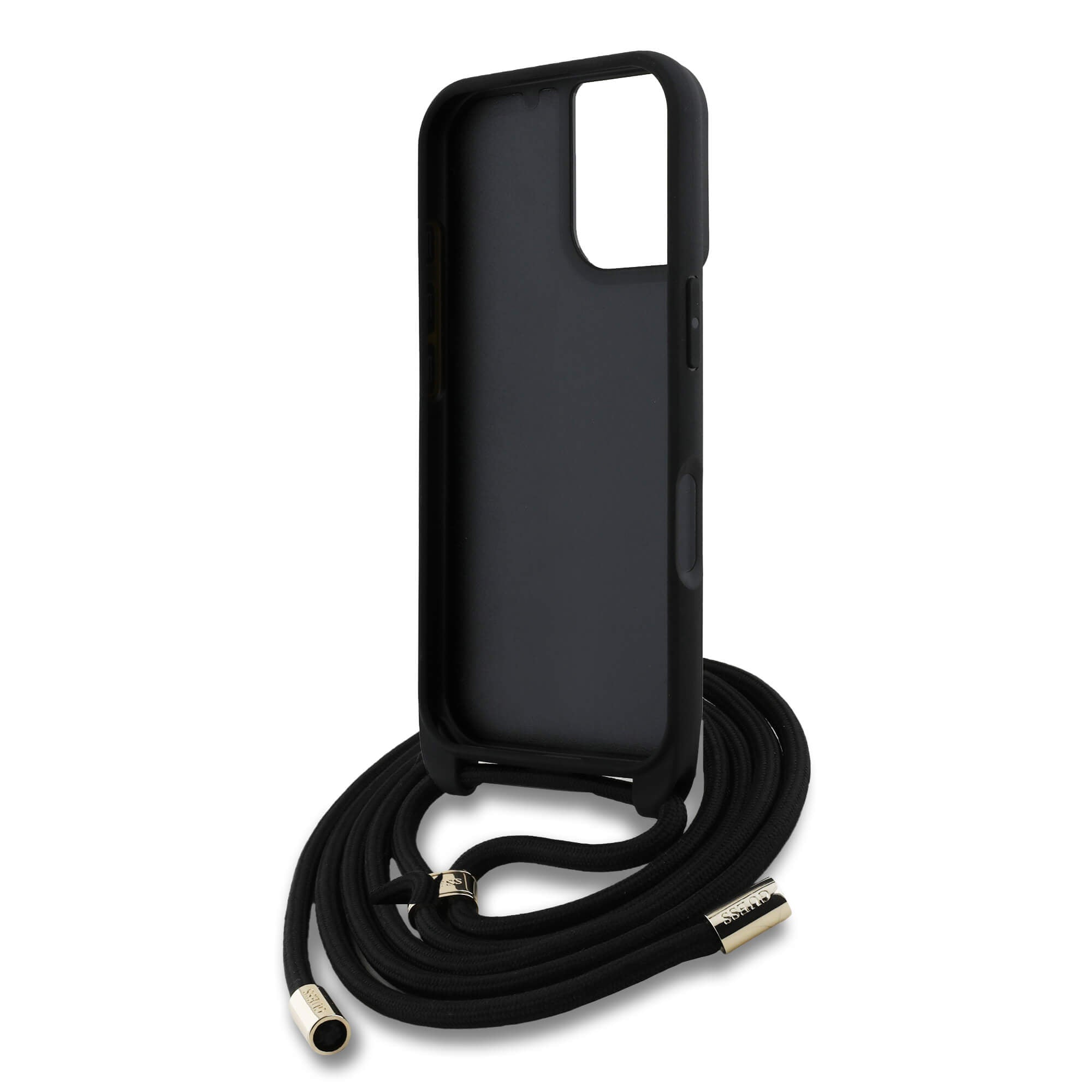 Guess iPhone 16 Plus - 4G Big Logo Cord Stap Crossbody - Θήκη με Επένδυση Συνθετικού Δέρματος και Λουράκι - Brown - GUHCP16MP4GMGCRW