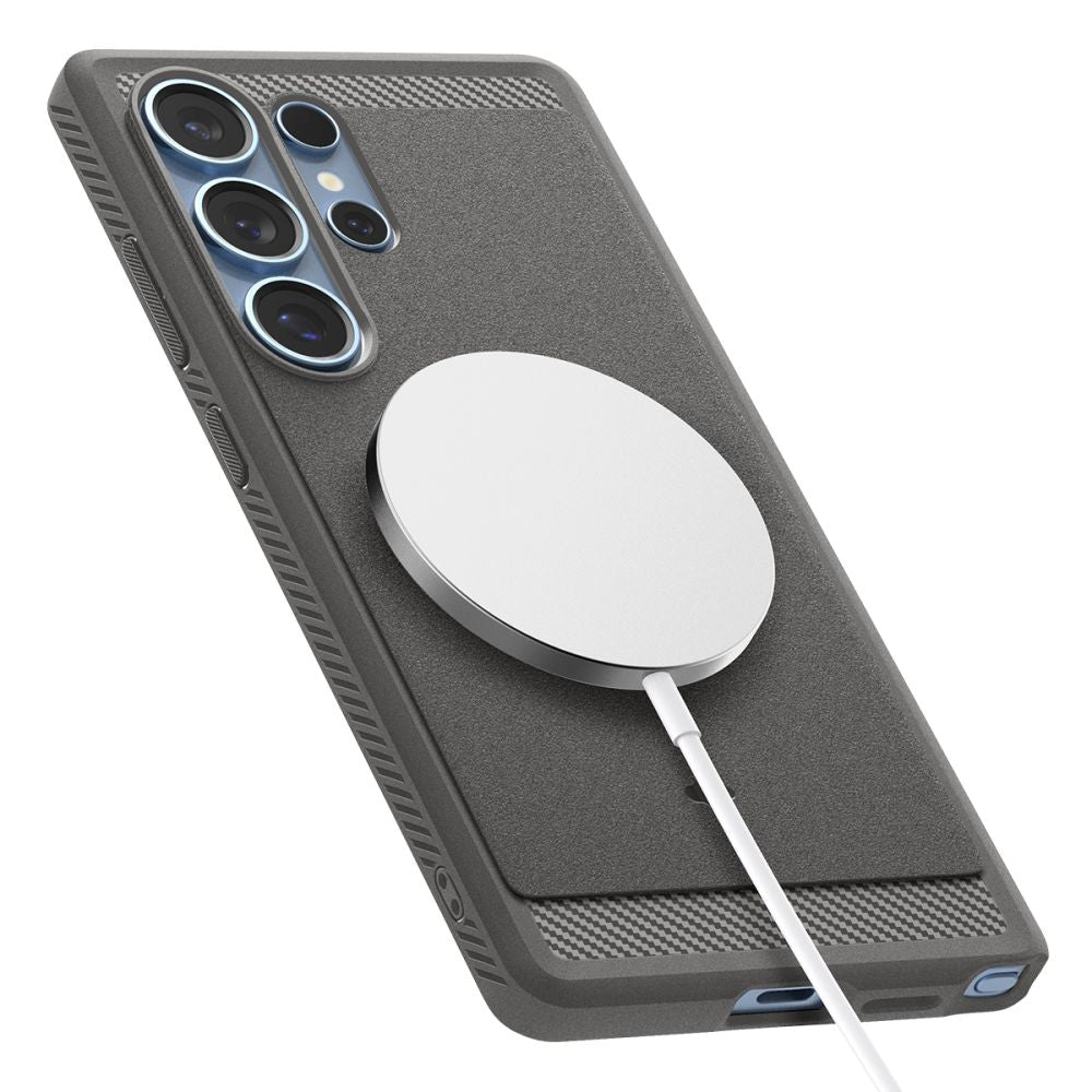 Spigen Samsung Galaxy S25 Ultra - Rugged Armor Mag - Θήκη TPU με MagSafe - Marble Grey