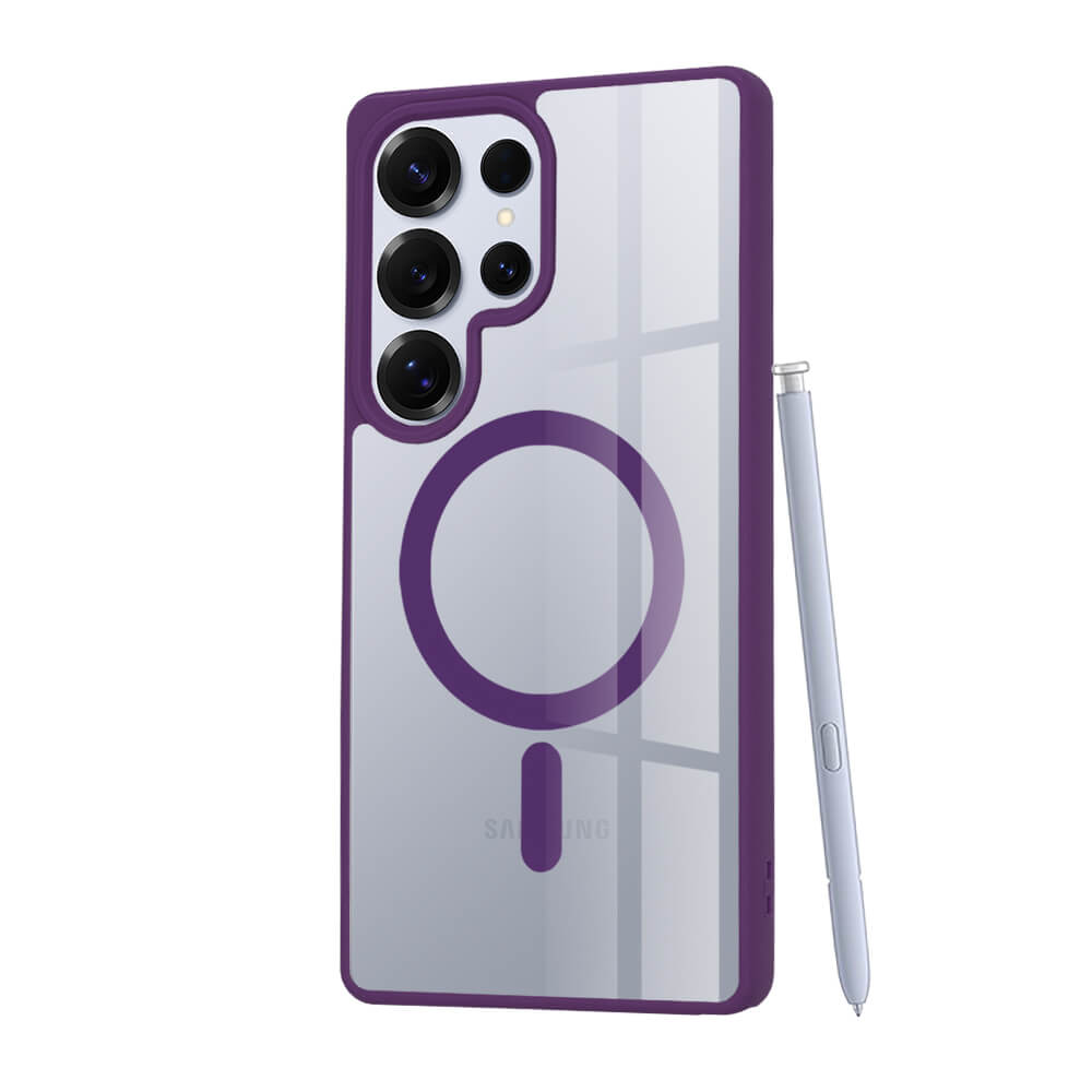 Techsuit Samsung Galaxy S25 Ultra - MagSafe Pro - Σκληρή Θήκη με Πλαίσιο Σιλικόνης - Purple