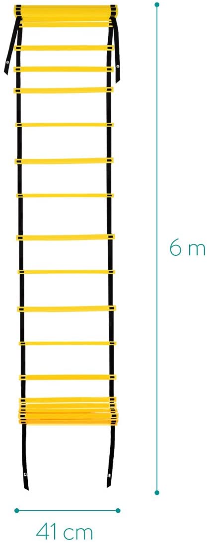 Navaris Σκάλα Επιτάχυνσης - Προπόνησης με Τσάντα Μεταφοράς - Black / Yellow - 43407