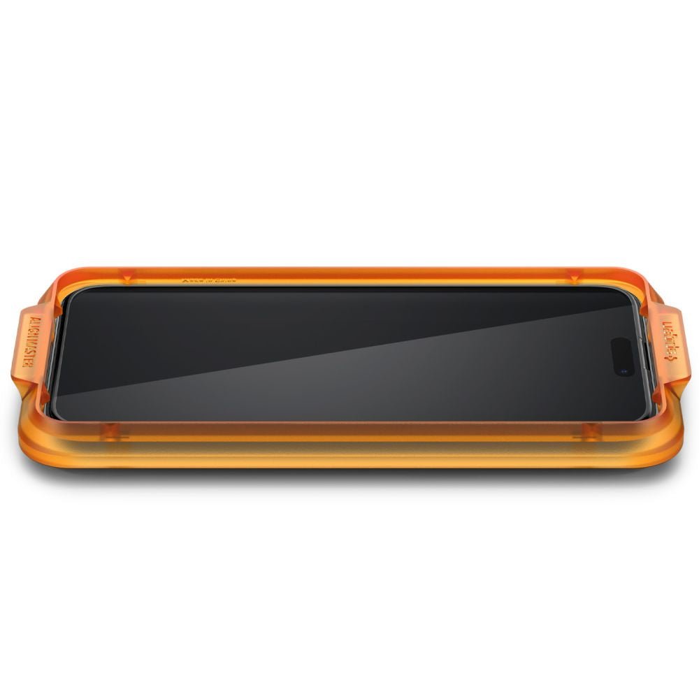 Spigen iPhone 15 Pro FC AlignMaster 2.5D Full Screen Case Friendly Tempered Glass Αντιχαρακτικό Γυαλί Οθόνης 9H - 2 Τεμάχια - Black